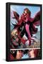 Avengers: The Childrens Crusade No.6: Panels with Scarlet Witch and Wiccan Flying and Hugging-Jim Cheung-Framed Poster