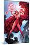Avengers Vs. X-Men No.0: Scarlet Witch Flying with Energy-Frank Cho-Mounted Poster