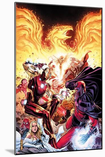 Avengers vs X-Men No.2: Iron Man, Magneto, Thor, and Hope Summers-Jim Cheung-Mounted Poster