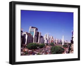 Avenida 9 de Julio and Obelisco, Buenos Aires, Argentina-Michele Molinari-Framed Premium Photographic Print