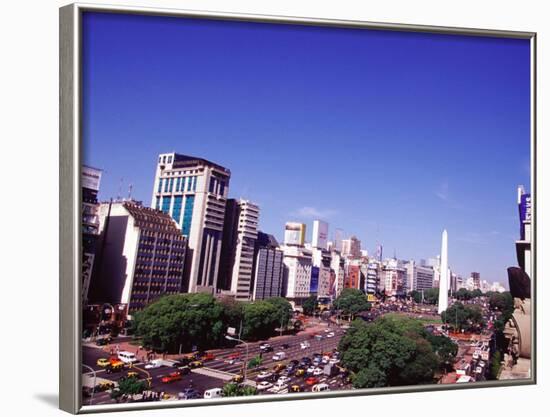 Avenida 9 de Julio and Obelisco, Buenos Aires, Argentina-Michele Molinari-Framed Photographic Print
