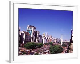 Avenida 9 de Julio and Obelisco, Buenos Aires, Argentina-Michele Molinari-Framed Photographic Print