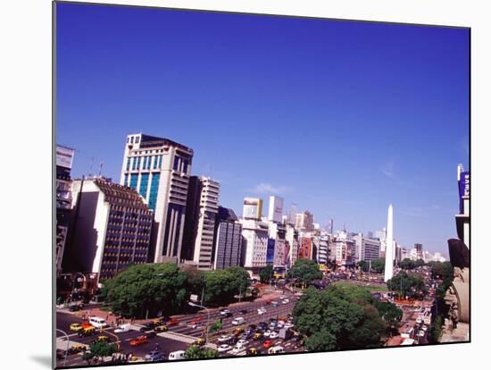 Avenida 9 de Julio and Obelisco, Buenos Aires, Argentina-Michele Molinari-Mounted Photographic Print