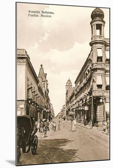 Avenida Reforma, Puebla-null-Mounted Art Print