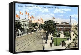 Avenida Saenz Pena and Plaza Casanave, Callao, Peru, C1900s-null-Framed Stretched Canvas