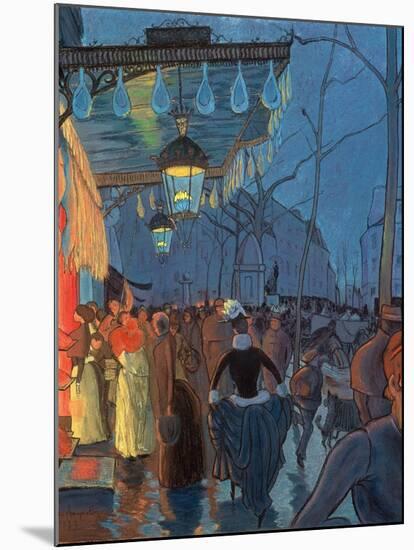 Avenue De Clichy, Paris, 1887-Louis Anquetin-Mounted Giclee Print