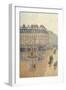 Avenue de L'Opera. Snow Effect. Morning-Camille Pissarro-Framed Art Print