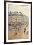 Avenue de L'Opera. Snow Effect. Morning-Camille Pissarro-Framed Art Print