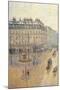 Avenue de L'Opera. Snow Effect. Morning-Camille Pissarro-Mounted Art Print