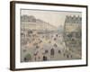 Avenue de l'Opéra, soleil, matinée d'hiver-Camille Pissarro-Framed Giclee Print