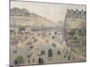 Avenue de l'Opéra, soleil, matinée d'hiver-Camille Pissarro-Mounted Giclee Print