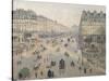 Avenue de l'Opéra, soleil, matinée d'hiver-Camille Pissarro-Stretched Canvas