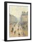 Avenue De LOpra. Snow Effect. Morning-Camille Pissarro-Framed Giclee Print