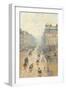 Avenue De LOpra. Snow Effect. Morning-Camille Pissarro-Framed Giclee Print