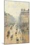 Avenue De LOpra. Snow Effect. Morning-Camille Pissarro-Mounted Giclee Print