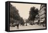 Avenue De Wagram with a Morris Column and Arc De Triomphe, Paris, 1895 (B/W Photo)-French Photographer-Framed Stretched Canvas