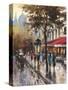 Avenue Des Champs-Elysees 1-Brent Heighton-Stretched Canvas