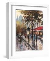 Avenue Des Champs-Elysees 1-Brent Heighton-Framed Art Print