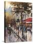 Avenue Des Champs-Elysees 1-Brent Heighton-Stretched Canvas