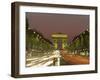 Avenue Des Champs Elysees and the Arc De Triomphe at Night, Paris, France, Europe-Neale Clarke-Framed Photographic Print