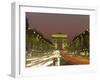 Avenue Des Champs Elysees and the Arc De Triomphe at Night, Paris, France, Europe-Neale Clarke-Framed Photographic Print
