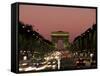 Avenue Des Champs Elysees and the Arc De Triomphe, Paris, France-Neale Clarke-Framed Stretched Canvas