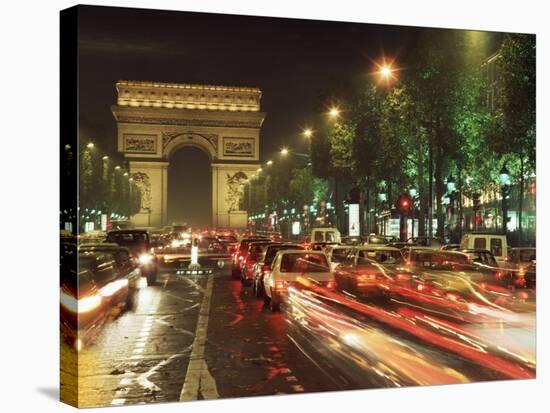 Avenue Des Champs Elysees and the Arc De Triomphe, Paris, France-Alain Evrard-Stretched Canvas