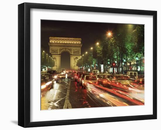 Avenue Des Champs Elysees and the Arc De Triomphe, Paris, France-Alain Evrard-Framed Photographic Print