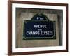 Avenue Des Champs Elysees Street Sign, Paris, France, Europe-Nigel Francis-Framed Photographic Print