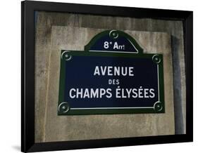 Avenue Des Champs Elysees Street Sign, Paris, France, Europe-Nigel Francis-Framed Photographic Print