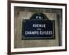 Avenue Des Champs Elysees Street Sign, Paris, France, Europe-Nigel Francis-Framed Photographic Print