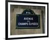 Avenue Des Champs Elysees Street Sign, Paris, France, Europe-Nigel Francis-Framed Photographic Print