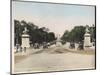 Avenue Des Champs Elysees, with Cars, and a Few Cyclists-null-Mounted Photographic Print