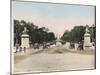 Avenue Des Champs Elysees, with Cars, and a Few Cyclists-null-Mounted Photographic Print