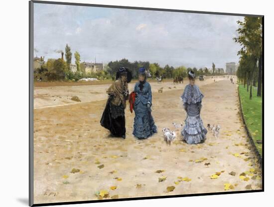 Avenue du Bois de Boulogne, 1874-Giuseppe De Nittis-Mounted Premium Giclee Print