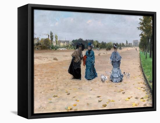 Avenue Du Bois De Boulogne-Giuseppe De Nittis-Framed Stretched Canvas