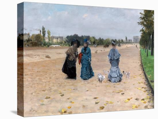 Avenue Du Bois De Boulogne-Giuseppe De Nittis-Stretched Canvas