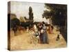 Avenue Foch with a View of the Arc De Triomphe-Francisco Miralles-Stretched Canvas