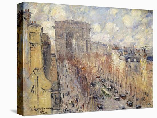 Avenue Friedland, Paris, 1925-Gustave Loiseau-Stretched Canvas