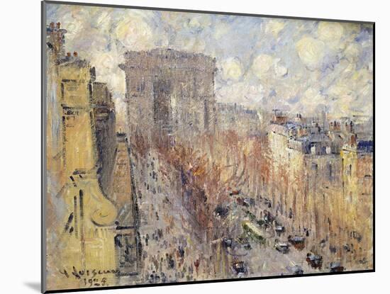 Avenue Friedland, Paris, 1925-Gustave Loiseau-Mounted Giclee Print