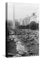 Avenue in Buenos Aires-Mario de Biasi-Stretched Canvas