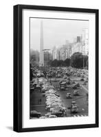 Avenue in Buenos Aires-Mario de Biasi-Framed Giclee Print