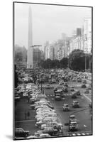 Avenue in Buenos Aires-Mario de Biasi-Mounted Giclee Print