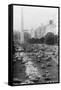 Avenue in Buenos Aires-Mario de Biasi-Framed Stretched Canvas