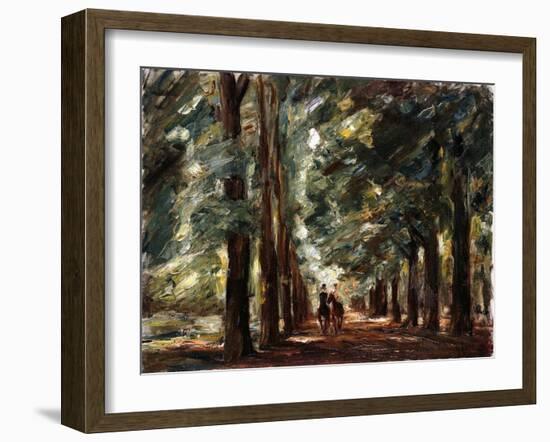 Avenue in Sakrow with Two Riders; Allee in Sakrow Mit Zwei Reitern, C.1923-Max Liebermann-Framed Giclee Print