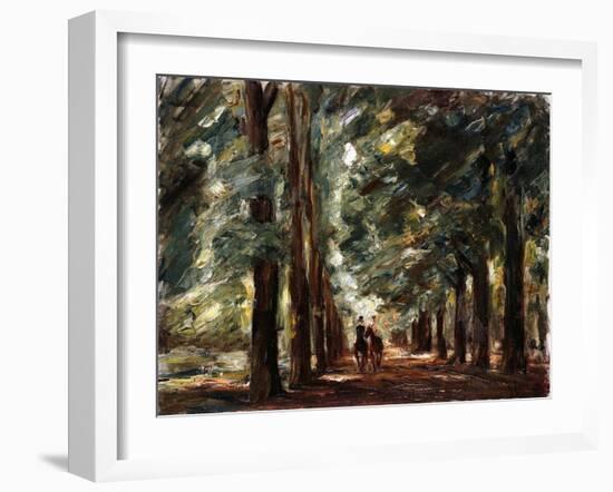 Avenue in Sakrow with Two Riders; Allee in Sakrow Mit Zwei Reitern, C.1923-Max Liebermann-Framed Giclee Print