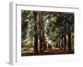 Avenue in Sakrow with Two Riders; Allee in Sakrow Mit Zwei Reitern, C.1923-Max Liebermann-Framed Giclee Print