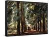 Avenue in Sakrow with Two Riders-Max Liebermann-Framed Stretched Canvas