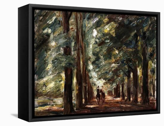 Avenue in Sakrow with Two Riders-Max Liebermann-Framed Stretched Canvas