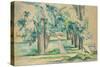 Avenue of Chestnut Trees at the Jas De Bouffan-Paul Cézanne-Stretched Canvas